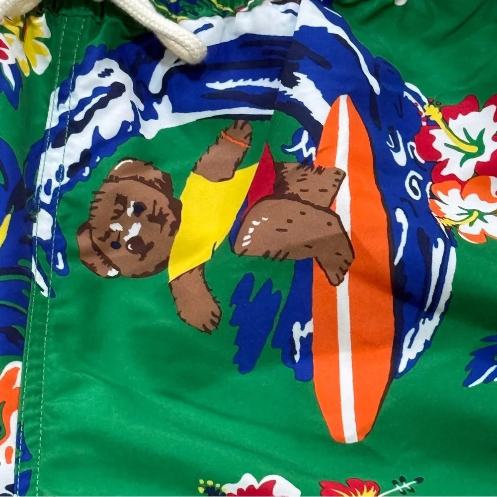Polo Ralph Lauren Men's Polo Shorts Spellout Multi Color Swim Trunks NWT